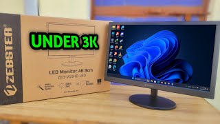 ​Best BUDGET Monitor for Study &amp; Office! Zebronics 19" LED Monitor Review