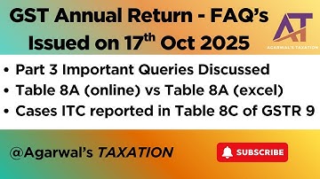 Reasons for Table 8A of GSTR 9 discrepancies | GSTR 9 FAQ