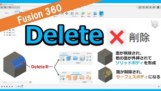 使ってますか！？Fusion360「deleteキー」削除と除去の違い