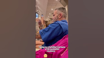 Surprising my stepdad at graduation using his last name❤️#stepdad #graduated #graduation