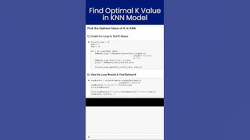 Find the Optimal K Value in KNN Model using a Jupyter Notebook #machinelearning #jupyternotebook