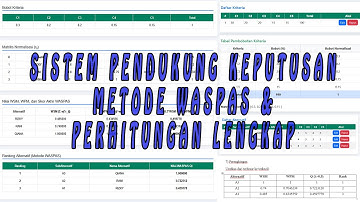 Buat Apllikasi Sistem Pendukung Keputusan Metode WASPAS dan Perhitungan Manual Lengkap - Gratis