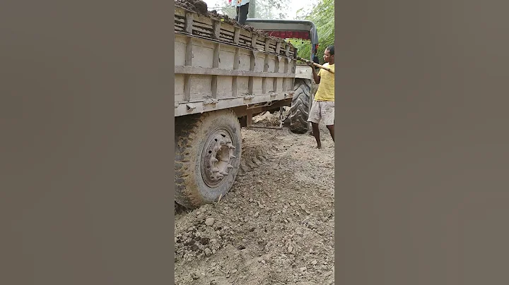 Farmer #cowdung #tractor #field #fertilizer
