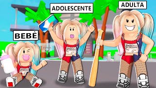 O CICLO DE VIDA DA ARLEQUINA no BROOKHAVEN : Historinhas de Roblox