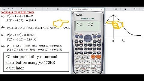 Probability for Normal Distribution (fx-570ES)