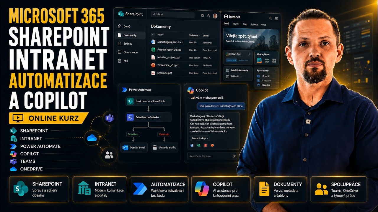 Náhled videa: Školení Microsoft 365: SharePoint, intranet, automatizace a Copilot