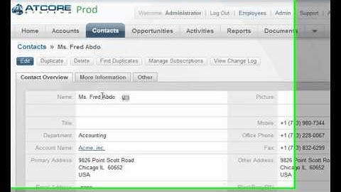 Demonstration of Sugar2Prod for SugarCRM
