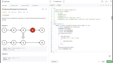 Remove Nth Node From End Of List in Hindi | LeetCode 19 | Top Interview Questions