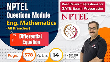 Differential Equation Mathematics NPTEL Qs series | NPTEL Assignment Questions for GATE Exam 2023