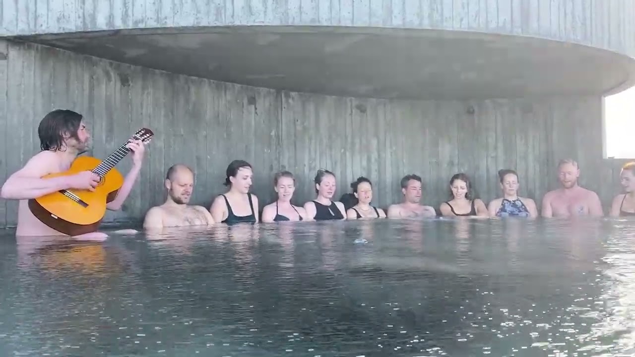 World Bathing Day 2022 Global Sound Bath Guðlaug Baths Akranes Iceland — Guðlaug Baths, Iceland — video poster