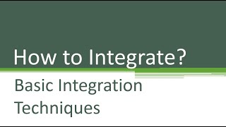How to Integrate in Tagalog: Basic Integration Techniques