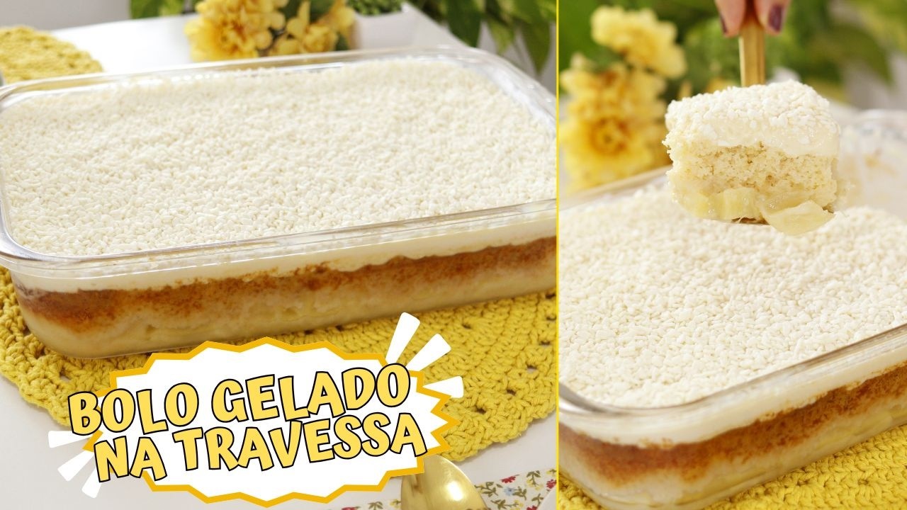 BOLO GELADO DE ABACAXI - JÁ SAI RECHEADO DO FORNO – FÁCIL, PRÁTICO E DELICIOSO! – Dika da Naka