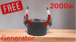 Build a REAL 220V Electricity Generator at Home!  With Minimal Supplies?