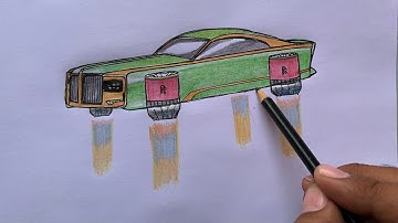 Rolls Royce || How To Draw flying car || #Art_shivu