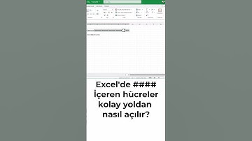 Excel’de #### hatası ne demek? 3 saniyede düzelt! #excel #excedersleri