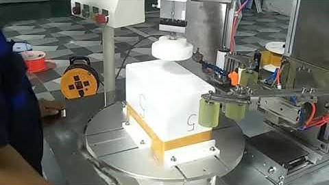 Semi auto foam box taping machine