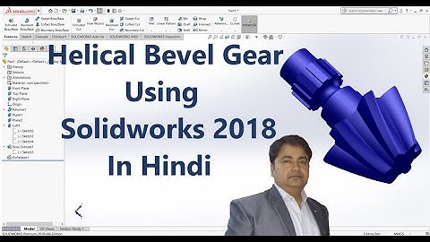 Helical Bevel Gear Model Using SolidWorks 2018 in Hindi.