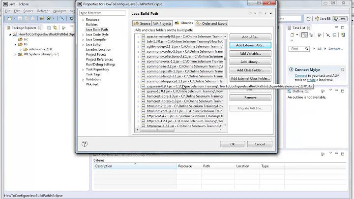 how to configure java build path in eclipse IDE ? [onlineseleniumtraining.com]