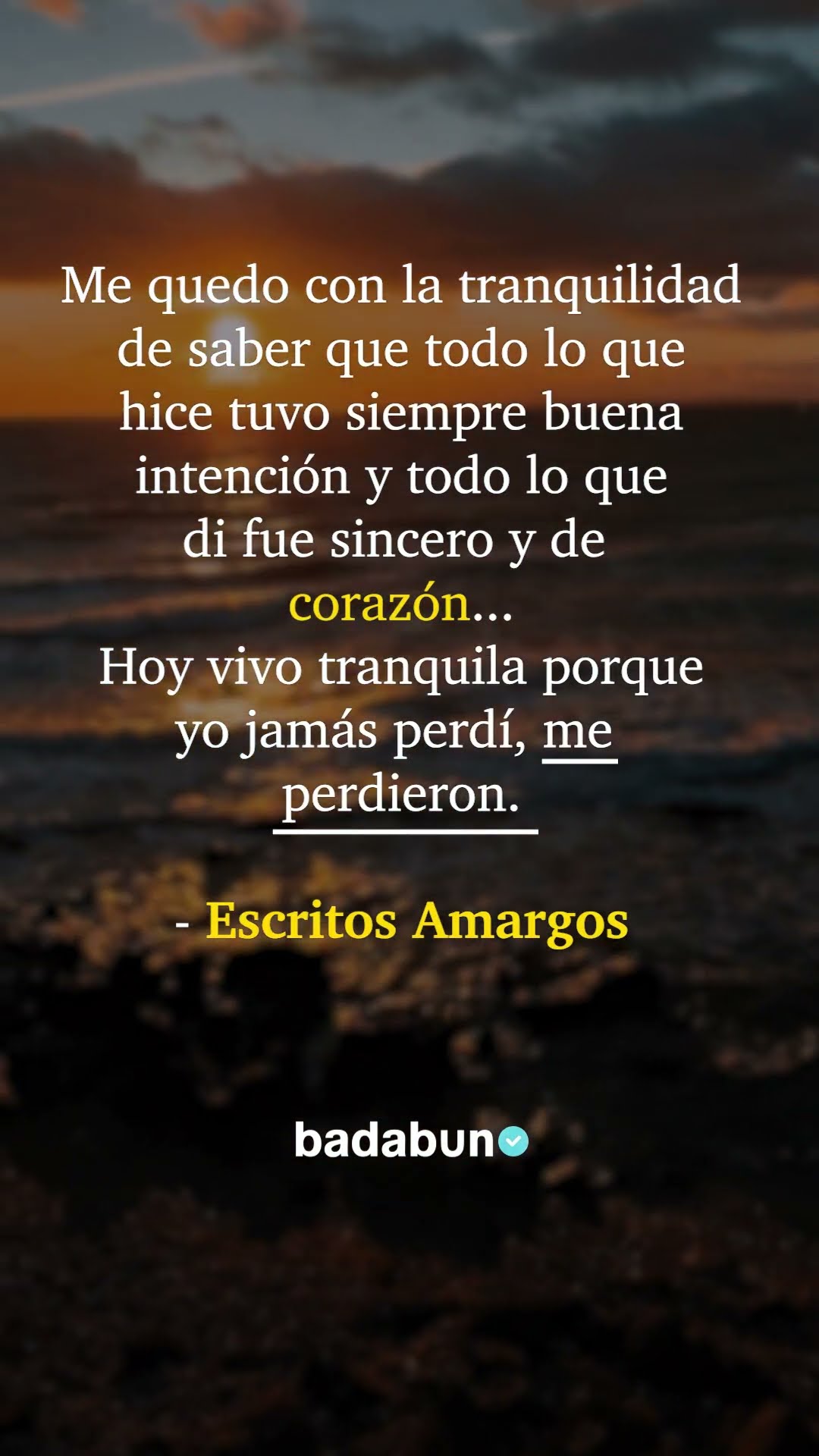 Nunca pierdes cuando das todo de corazón