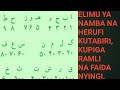 ELIMU YA HERUFI NA NAMBA KATIKA TIBA