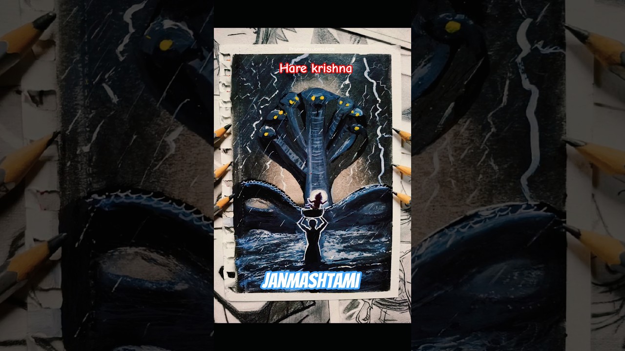 How to draw krishna ji | janmashtami drawing 