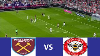 🔴LIVE: Brentford vs West Ham | Premier League 2025/26 | Full Match PES 21 Simulation Gameplay