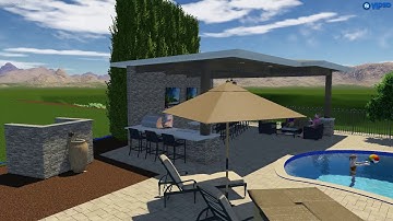Heskett Backyard Design - Update 06.15.20 - Vip3D - 3D Swimming Pool Design Software