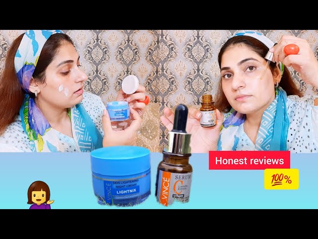 vince vitamin c serum and night cream review|vince products reviews by rabia qasim class=