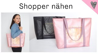 SHOPPER mit Laptopfach nähen / DIY MODE