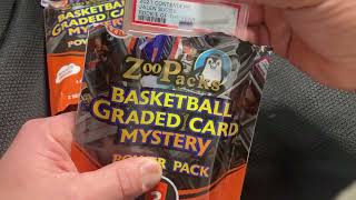 nba graded card mystery booster pack | PSA or BGS Graded Basketball Card | Grade 7+ Guaranteed | Contains One Graded Vintage, Rookie, Hall of Famer or Current Star Card PSA Graded Trading Card Michael