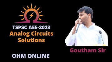 TSPSC AEE-2023 solutions | Electrical Engineering | Analog Circuits | OHM Institute