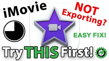 *FIX* iMovie Export Stalling at 75% (3/4)? - Resolution for iMac, iPad or iPhone
