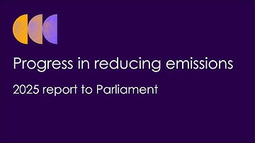 Progress in reducing emissions 2025 report to Parliament