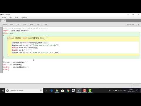 Java Programming : Basic Programming ( Area of Circle ) Part 6 in Hindi