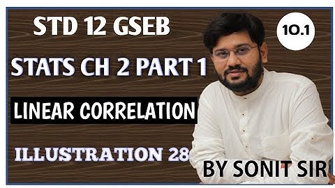10.1 Rank correlation illustration 28 chap 2 linear correlation gujarat board std12 stats gseb