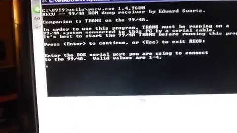 TI-99/4A Modul Transfer  TI-99 to PC