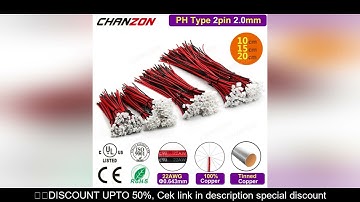 22AWG PH 2mm Connector Cable for JST PH2.0 2.0mm 2 Pin Adapter JST-PH 2Pin Micro Battery Male Female