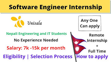 No Experience Required🔴Software Engineer Intern🔴Remote Internship – IT🔴Job for Nepali Student
