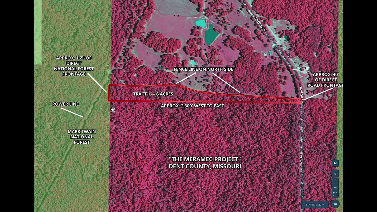 Map and Property Overview 6 Acres Bordering National Forest Owner Financed Land for Sale