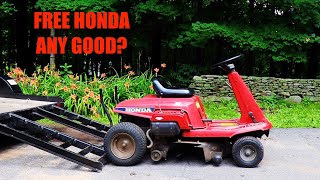 Will it Run? FREE Honda Riding Lawn Mower.