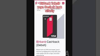 Birbank Taksit veya Cesbek kartı sifariş #birbank  #bank #kart #taksit #cesbek