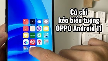 Cử chỉ kéo Biểu tượng Ứng dụng xuống trên Màn Hình Chính OPPO A55 5G Android 11