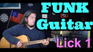 Learn FUNK guitar Funk Lick 1
