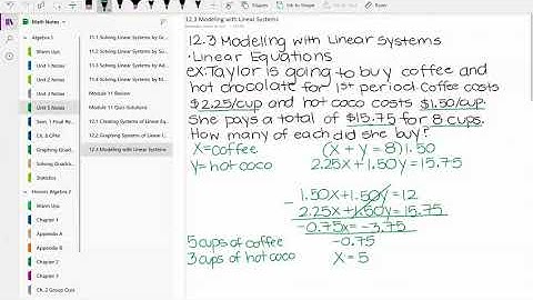 12.3 Modeling with Linear Systems