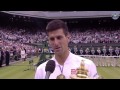 Champion Novak Djokovic's on-court interview