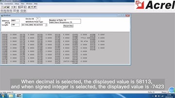 Acrel Electric | Modscan software display interface introduction