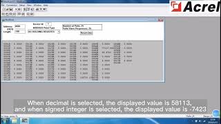 Acrel Electric | Modscan software display interface introduction