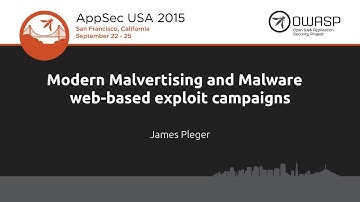 Modern Malvertising and Malware web-based exploit campaigns - James Pleger - AppSecUSA 2015