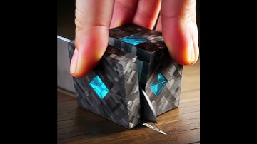 ASMR Minecraft Diamond Ore Block Slicing #asmr #minecraft #relaxing #shorts #fyp #viral