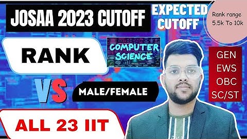 Josaa counselling 2023 | All 23 IIT cse vs Rank | Category wise expected cutoff #jee_advanced #iit